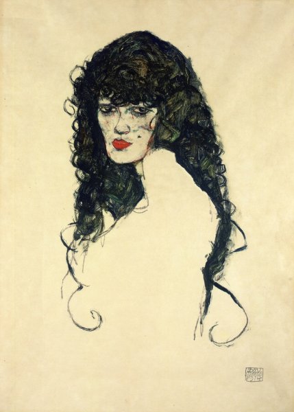 Portrait of a Woman with Black Hair