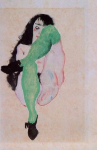 Girl with Green Stockings