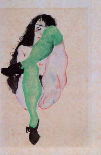 Girl with Green Stockings