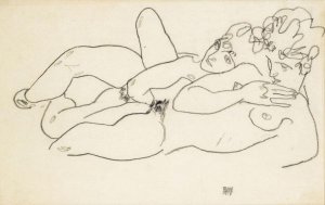 Zwei Liegende Akte (Two Reclining Nudes)