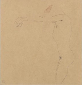 Mannlicher Akt Mit Nach Links Ausgestrecktem Armen (Male Nude With Outstreched Arms)