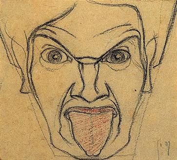 Man With A Protruding Tongue