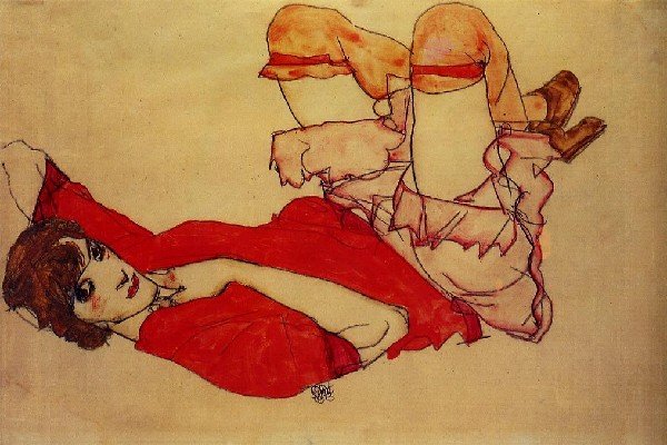 Wally with a Red Blouse 1913