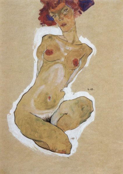 Crouching Female Nude