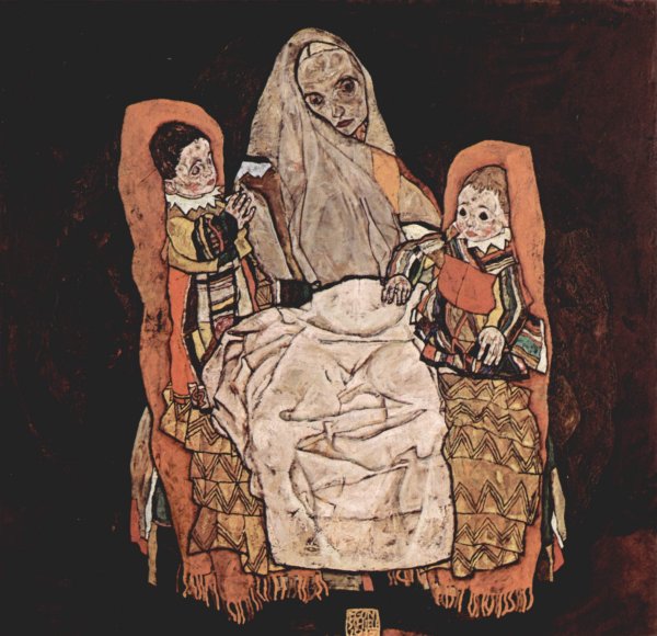 Mother With Two Children