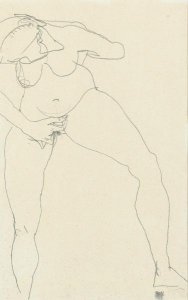 Stehende Frauenakt, Masturbierend (Standing Nude Woman, Masturbating)