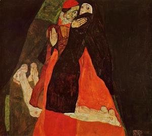 Egon Schiele - Cardinal And Nun Aka Caress